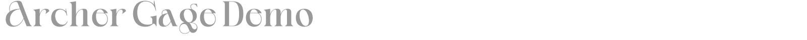 Archer Gage font preview